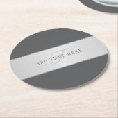 Eleganter Name & Monogramm-Buchstabe (oder anderer Runder Pappuntersetzer (Angewinkelt)