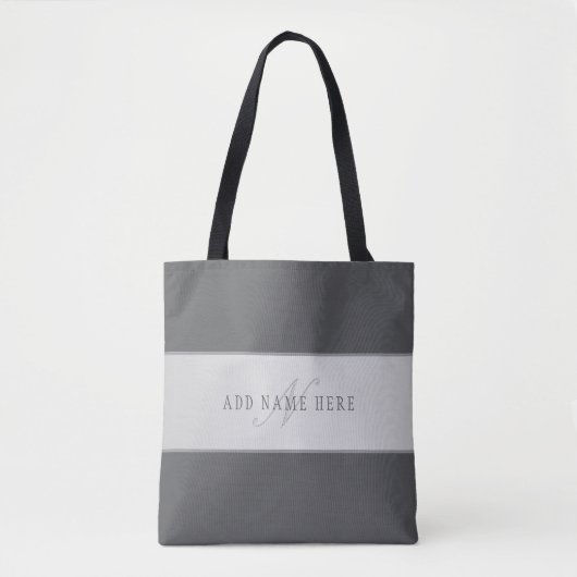 Eleganter Name & Monogramm-Buchstabe (oder anderer Tasche (Vorderseite)
