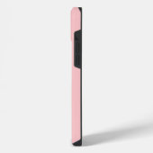 Eleganter Name Monogramm | Hellrosa iPhone Hülle (Linke Seite)