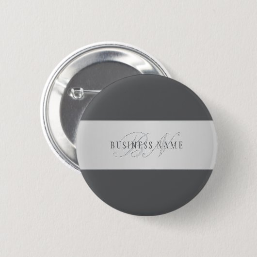 Eleganter Name & Monogramm-Schriftzug (oder andere Button (Vorne & Hinten)