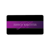 Eleganter Name & monogrammierte Initialen Adressaufkleber (Vorne)