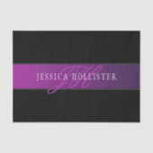Eleganter Name & monogrammierte Initialen Seidenpapier (Vorderseite)