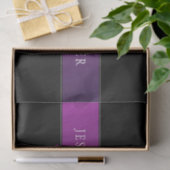 Eleganter Name & monogrammierte Initialen Seidenpapier (Geschenk)