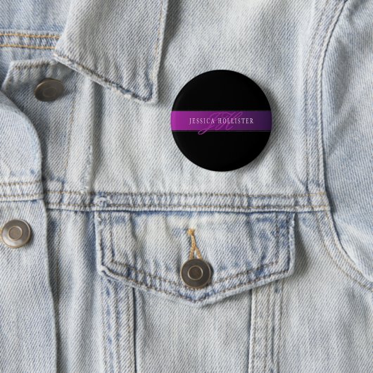 Eleganter Name & monogrammiertes Initial/Initialen Button (Beispiel)