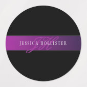 Eleganter Name & monogrammiertes Initial/Initialen Etiketten (Design 2)