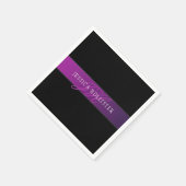 Eleganter Name & monogrammiertes Initial/Initialen Serviette (Ecke)