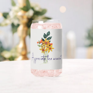 Eleganter Name Papierblumen Dosenglas