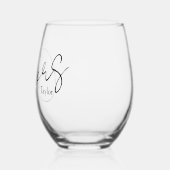 Eleganter Name Personalisiert Cheers Weinglas Ohne Stiel (Links)