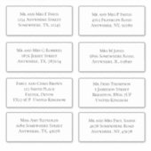 Eleganter Name und Adresse Aufkleber (Vorderseite)