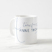 Eleganter Name und Anfangsbuchstaben Kaffeetasse (Vorderseite Links)