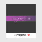 Eleganter Name und Mit Monogramm Initial/s Aufkleber (Blatt)