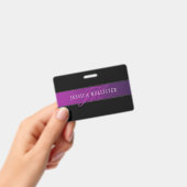 Eleganter Name und Mit Monogramm Initial/s Ausweis (Handheld)