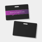 Eleganter Name und Mit Monogramm Initial/s Ausweis (Front & Back)