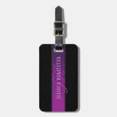 Eleganter Name und Mit Monogramm Initial/s Gepäckanhänger (Vorderseite vertikal)