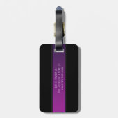 Eleganter Name und Mit Monogramm Initial/s Gepäckanhänger (Rückseite vertikal)