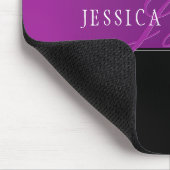 Eleganter Name und Mit Monogramm Initial/s Mousepad (Ecke)