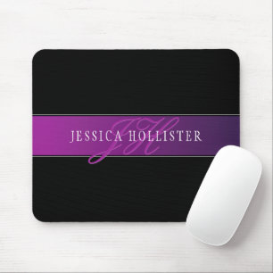 Eleganter Name und Mit Monogramm Initial/s Mousepad