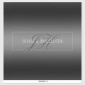 Eleganter Name und Mit Monogramm Initialen | Schwa Aufkleber (Blatt)