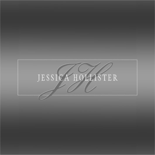 Eleganter Name und Mit Monogramm Initialen | Schwa Aufkleber (Vorderseite)