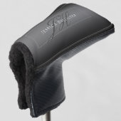 Eleganter Name und Mit Monogramm Initialen | Schwa Golf Headcover (3/4 Vorderseite)