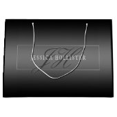 Eleganter Name und Mit Monogramm Initialen | Schwa Große Geschenktüte (Vorderseite)