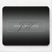 Eleganter Name und Mit Monogramm Initialen | Schwa Mousepad (Vorne)