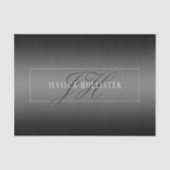 Eleganter Name und Mit Monogramm Initialen | Schwa Seidenpapier (Vorderseite)