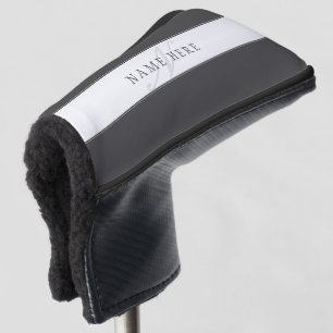 Eleganter Name und Monogramm Dunkel und leicht g Golf Headcover