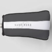 Eleganter Name und Monogramm | Dunkel und leicht g Golf Headcover (Vorderseite)