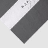 Eleganter Name und Monogramm | Dunkel und leicht g Seidenpapier (Ausschnitt)