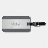 Eleganter Name und Monogrammschrift (oder anderer  Gepäckanhänger (Vorderseite horizontal)