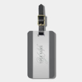 Eleganter Name und Monogrammschrift (oder anderer  Gepäckanhänger (Vorderseite vertikal)