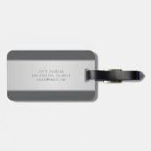 Eleganter Name und Monogrammschrift (oder anderer  Gepäckanhänger (Rückseite horizontal)