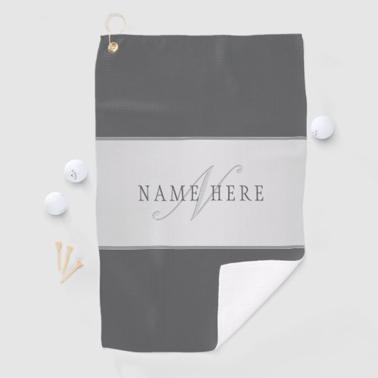 Eleganter Name und Monogrammschrift (oder anderer Golfhandtuch (Insitu)