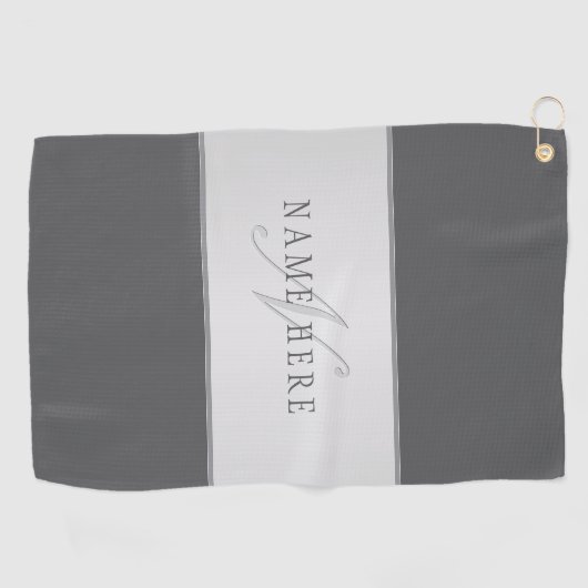 Eleganter Name und Monogrammschrift (oder anderer Golfhandtuch (Horizontal)