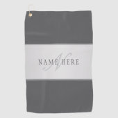 Eleganter Name und Monogrammschrift (oder anderer Golfhandtuch (Vorderseite)