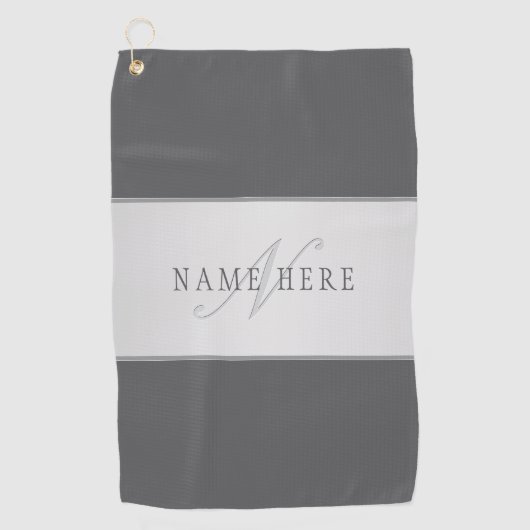 Eleganter Name und Monogrammschrift (oder anderer  Golfhandtuch (Vorderseite)