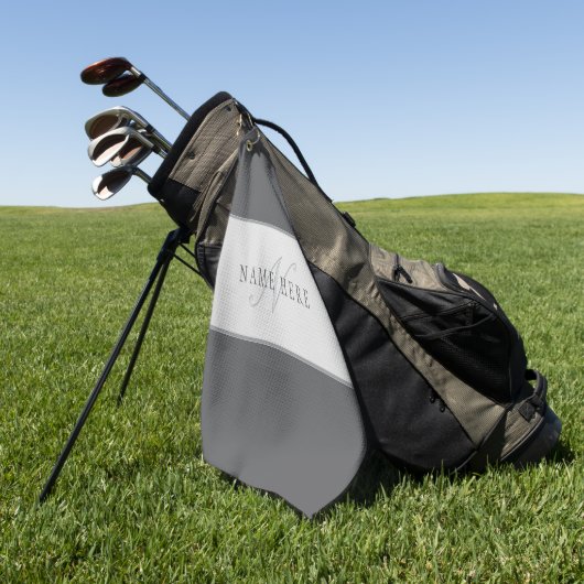 Eleganter Name und Monogrammschrift (oder anderer Golfhandtuch (Gras)