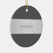 Eleganter Name und Monogrammschrift (oder anderer Keramik Ornament (Rechts)