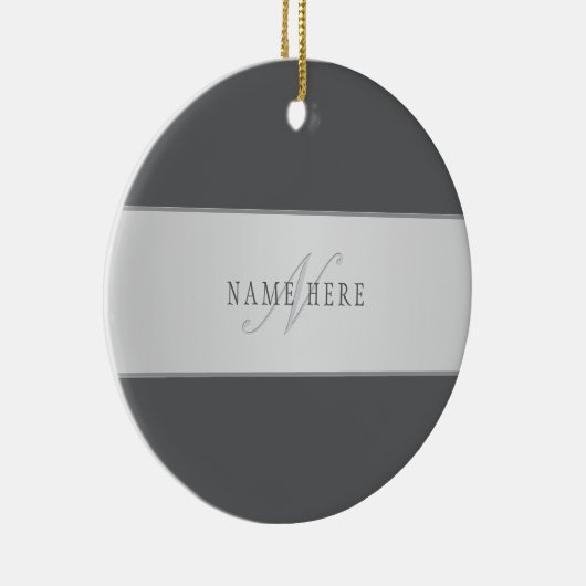 Eleganter Name und Monogrammschrift (oder anderer Keramik Ornament (Rechts)