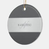 Eleganter Name und Monogrammschrift (oder anderer Keramik Ornament (Links)