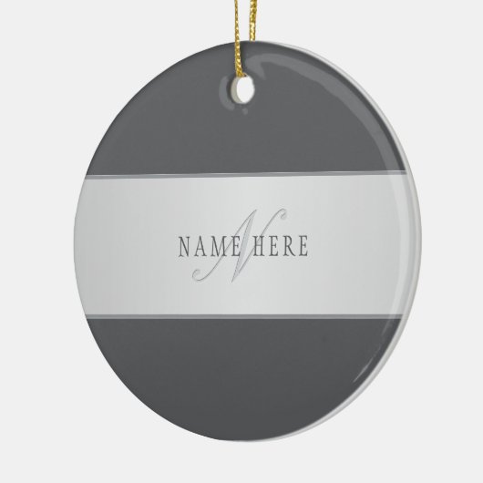 Eleganter Name und Monogrammschrift (oder anderer  Keramik Ornament (Links)