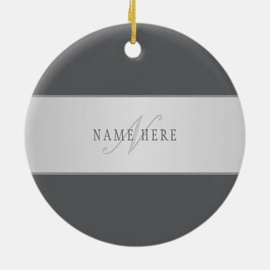 Eleganter Name und Monogrammschrift (oder anderer  Keramik Ornament (Hinten)