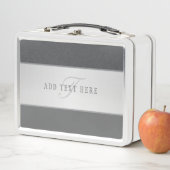 Eleganter Name und Monogrammschrift (oder anderer  Metall Brotdose (Beispiel)