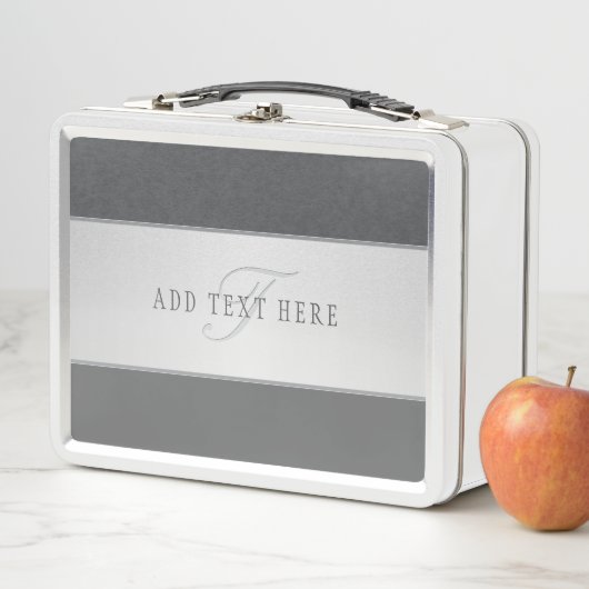 Eleganter Name und Monogrammschrift (oder anderer  Metall Brotdose (Beispiel)