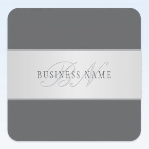 Eleganter Name und Monogrammschrift (oder anderer Quadratischer Aufkleber