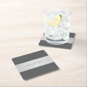 Eleganter Name und Monogrammschrift (oder anderer  Rechteckiger Pappuntersetzer (Vor Ort)