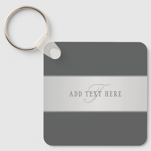 Eleganter Name und Monogrammschrift (oder anderer Schlüsselanhänger (Vorderseite)