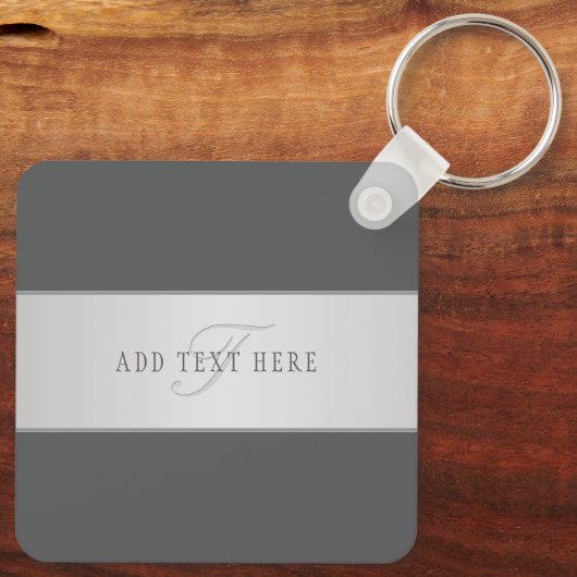 Eleganter Name und Monogrammschrift (oder anderer Schlüsselanhänger (Rückseite)