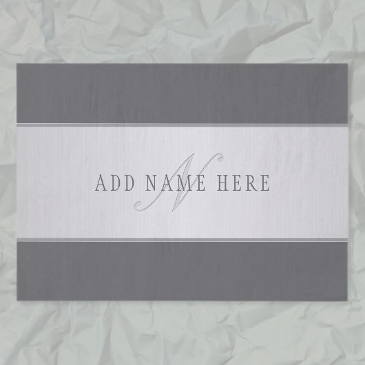 Eleganter Name und Monogrammschrift (oder anderer  Seidenpapier